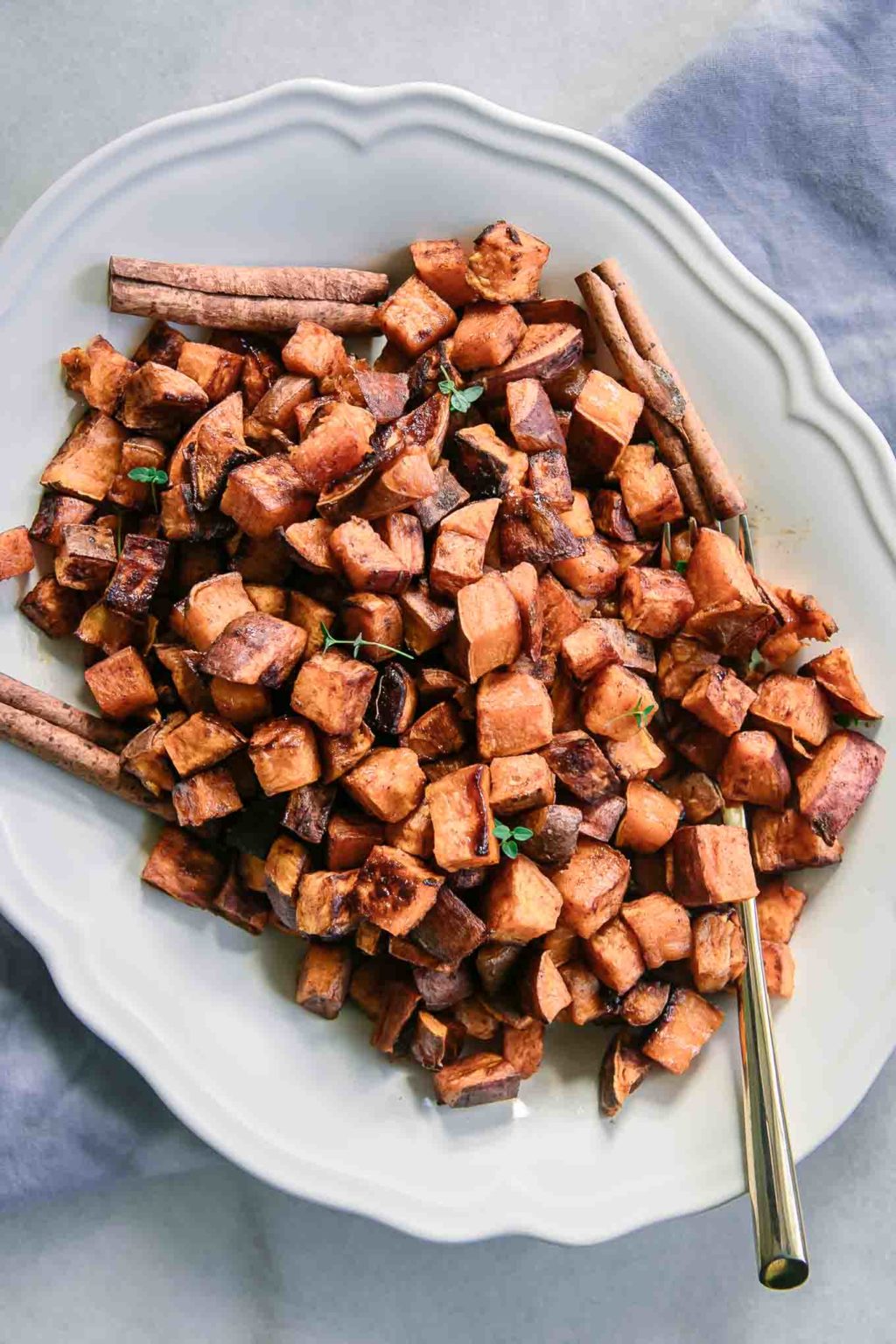 Maple Cinnamon Roasted Sweet Potatoes ⋆ Only 5 Simple Ingredients!