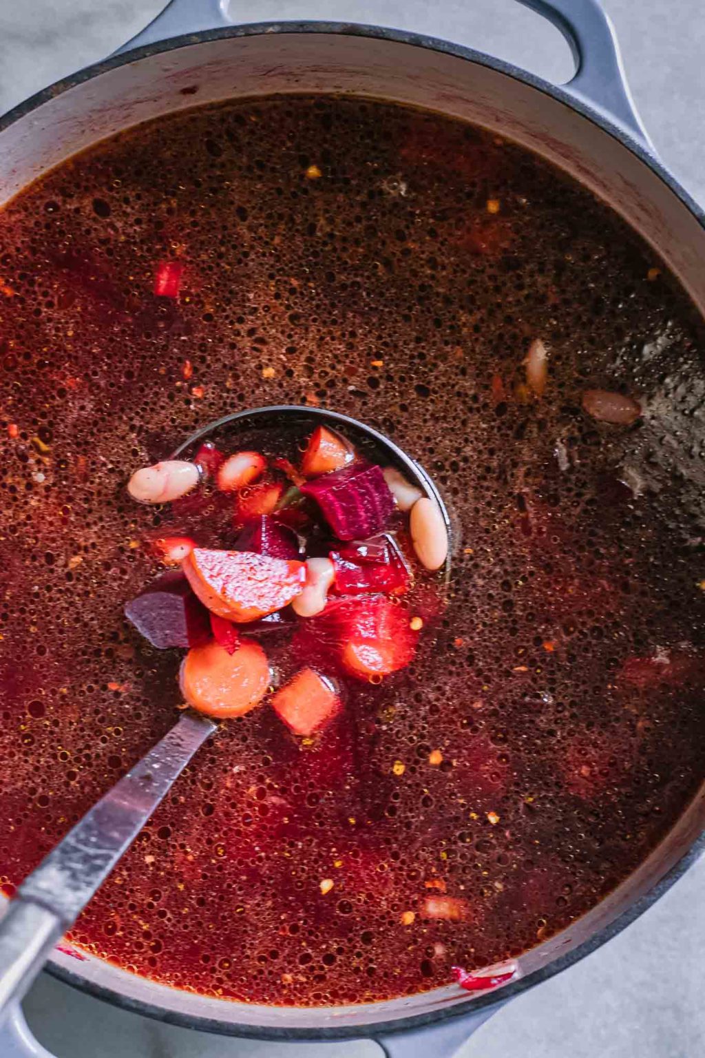 Beet Greens Vegetable Soup ⋆ Use Beets from Root-to-Stem in Soup!