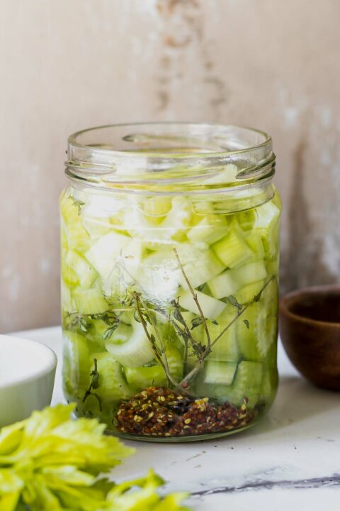 Quick Pickled Celery ⋆ Easy Refrigerator Pickled Celery Slices!
