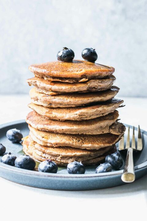 Fluffy Vegan Whole Wheat Pancakes ⋆ Easy + Tasty!